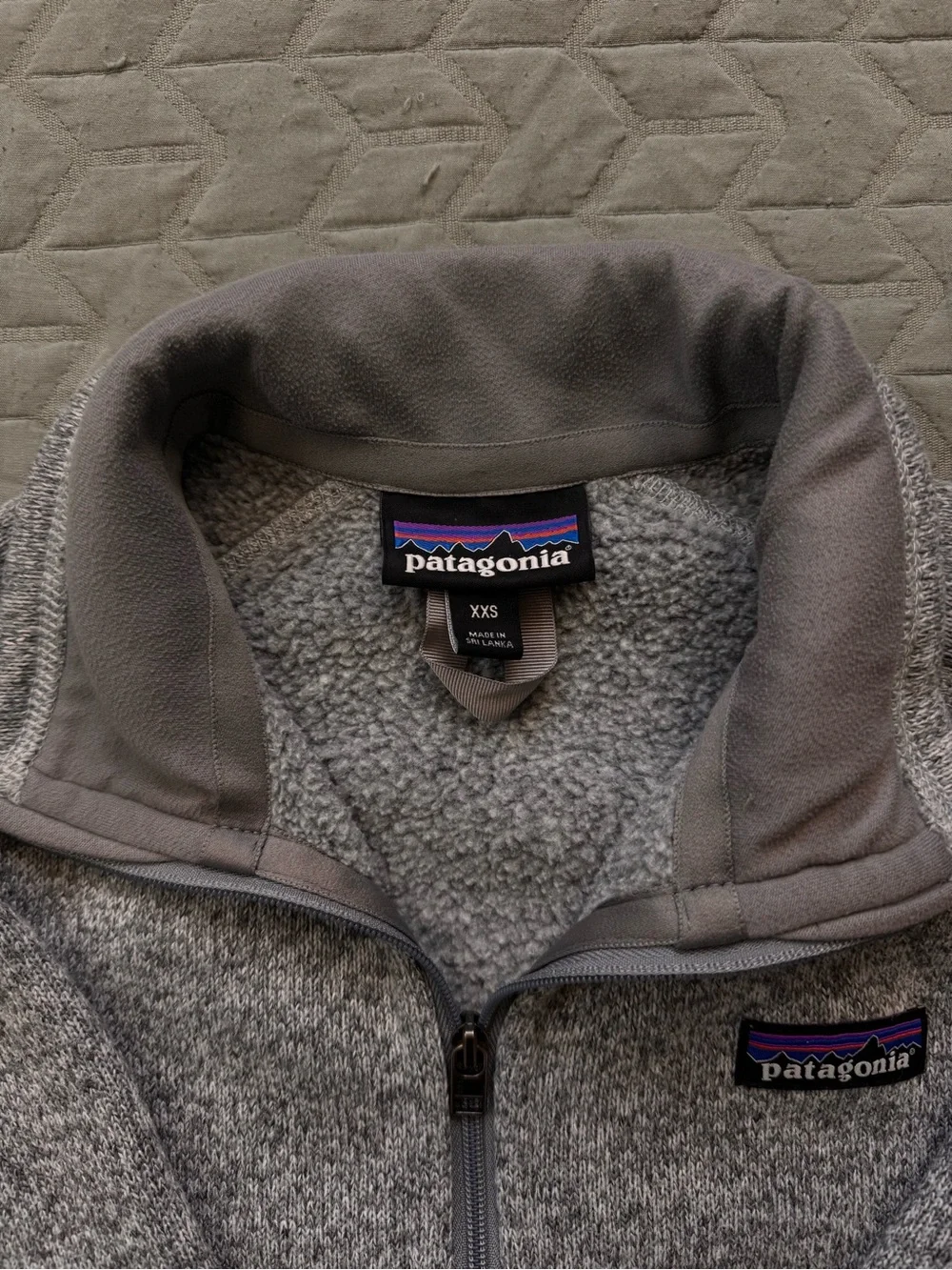 Patagonia Heather Gray Full-Zip Fleece Jacket